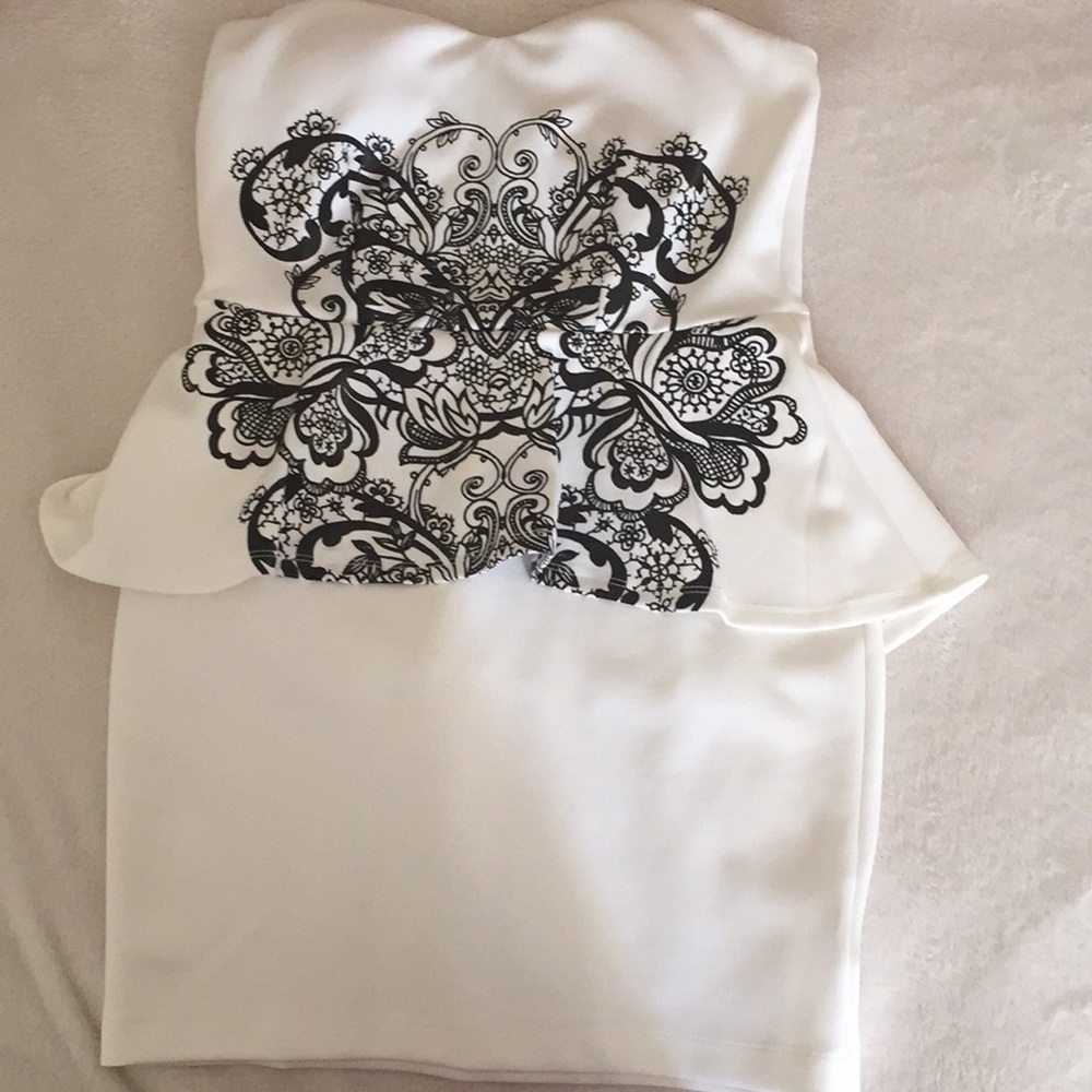 White peplum dress